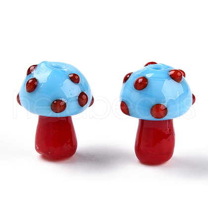 Handmade Lampwork Beads Strands X1-LAMP-N024-09H-1