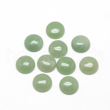 Natural Green Aventurine Cabochons X-G-R416-8mm-43-1