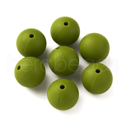 Food Grade Eco-Friendly Silicone Focal Beads SIL-WH0013-01M-1