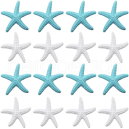 Gorgecraft 20Pcs 2 Colors Opaque Resin Cabochons DJEW-GF0001-64-1