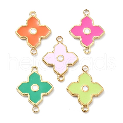 304 Stainless Steel Enamel Connector Charms STAS-L283-35G-1