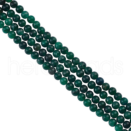 GOMAKERER 2 Strands Natural Fuchsite Beads Strands G-GO0001-32-1