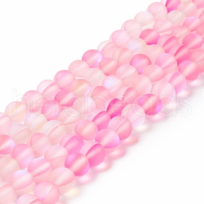 Synthetic Moonstone Beads Strands G-E573-01B-26-1