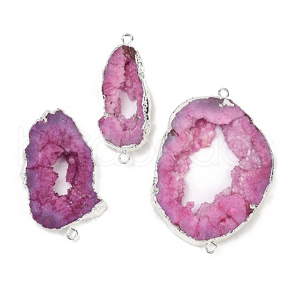 Dyed Natural Druzy Agate links G-R012-05S-04-1