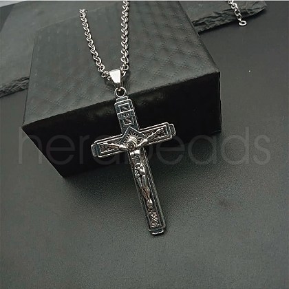 Fashionable Unisex Alloy Cross Pendant Necklace IG1143-1