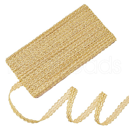 Metallic Polyester Braided Lace Trim Ribbons OCOR-WH0060-76C-1