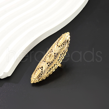 Fashionable Hollow Out Pattern Brass Cuff Rings for Women MY4102-4-1