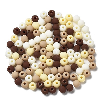 Frosted Opaque Acrylic Beads OACR-P019-01A-01-1