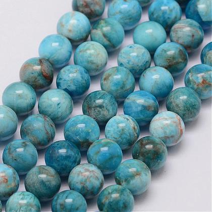 Natural Apatite Beads Strands G-D856-01-10mm-1