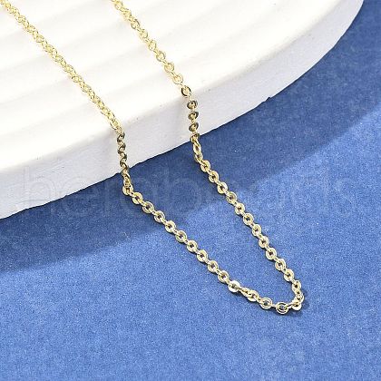 Brass Cable Chain Necklaces NJEW-E151-03G-1