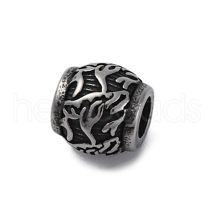 304 Stainless Steel European Beads STAS-S171-09AS-1