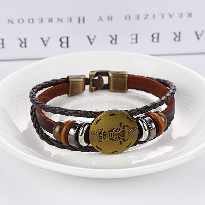 Imitation Leather Cord Triple Layer Multi-strand Bracelets WG32474-04-1