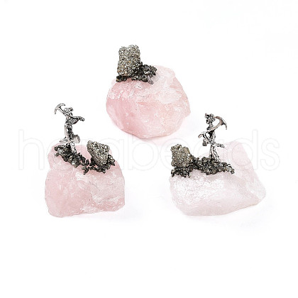 Natural Rose Quartz Cluster Base Sculpture G-N347-03D-1