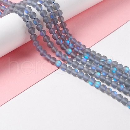 Synthetic Moonstone Beads Strands G-E573-01A-01-1