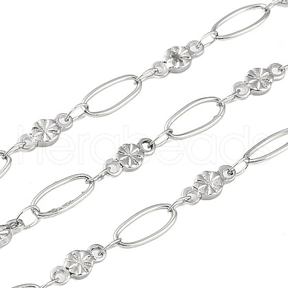 Non-Tarnish 304 Stainless Steel Link Chain CHS-H028-07A-P-1