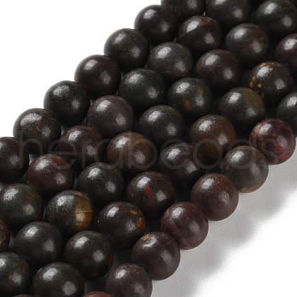 Natural Polychrome Jasper/Picasso Stone/Picasso Jasper Beads Strands G-C160-01-6mm-1