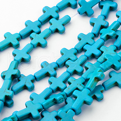 Synthetic Turquoise Beads Strands X-TURQ-G112-12x16mm-01-1