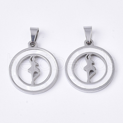201 Stainless Steel Pendants STAS-N089-69P-1