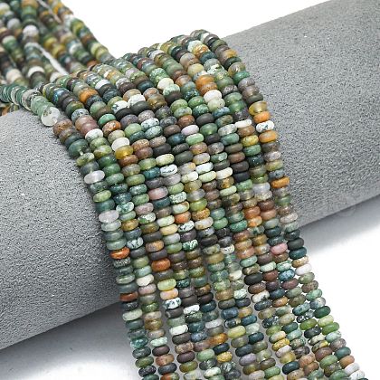 Natural Indian Agate Beads Strands G-P575-A08-4x2mm-1