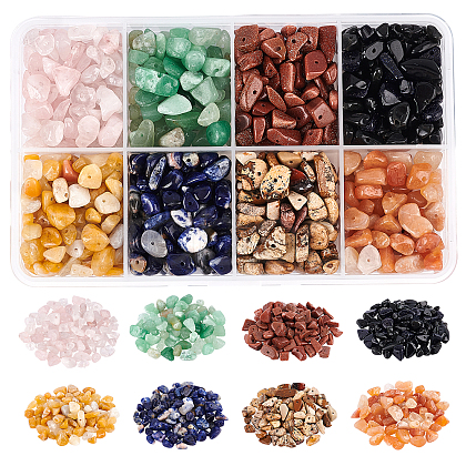  144G 8 Style Natural & Synthetic Gemstone Beads G-NB0002-62-1