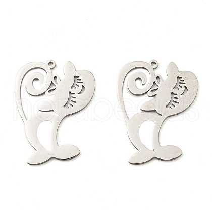 Non-Tarnish 201 Stainless Steel Pendants STAS-M318-08P-1