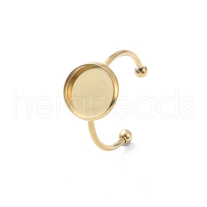 Stainless Steel Open Cuff Ring Findings STAS-WH0001-12C-1