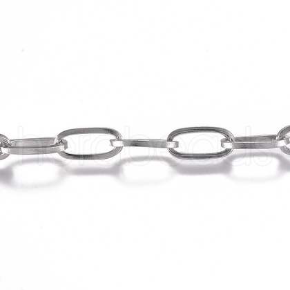 Non-Tarnish 3.28 Feet 304 Stainless Steel Chain X-CHS-G017-10P-1.0mm-1