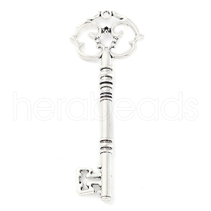 Tibetan Style Alloy Skeleton Key Big Pendants TIBEP-Q043-021-RS-1