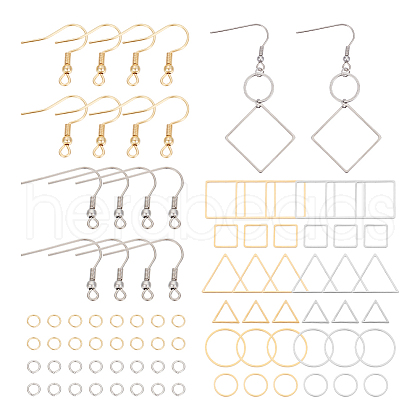 Unicraftale Geometry Charm Drop Earring DIY Making Kit DIY-UN0003-01-1