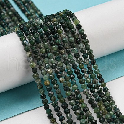 Natural Moss Agate Beads Strands X-G-K020-3mm-32-1