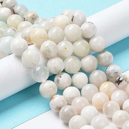 Natural Rainbow Moonstone Beads Strands G-N328-024-10mm-1