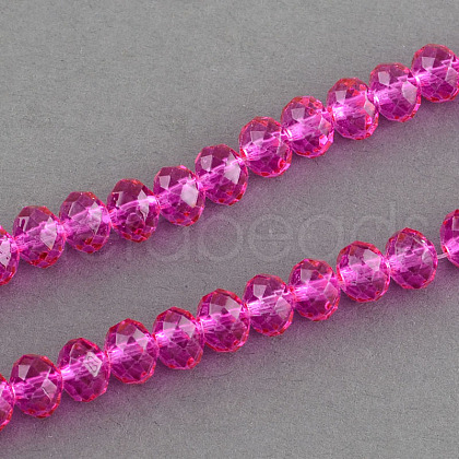 Spray Painted Glass Bead Strands X-DGLA-R030-6mm-06-1