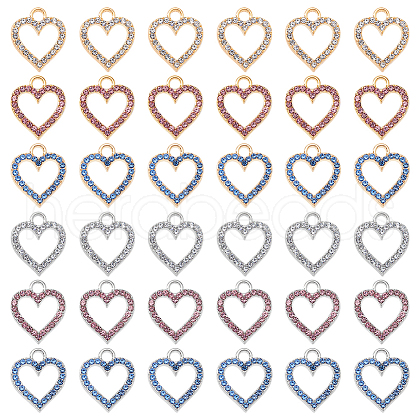 SUPERFINDINGS 60Pcs 6 Colors Alloy Charms FIND-FH0008-97-1