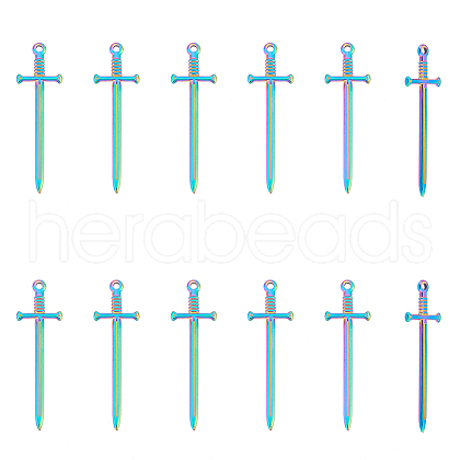 Unicraftale 16Pcs 304 Stainless Steel Pendants STAS-UN0042-58-1