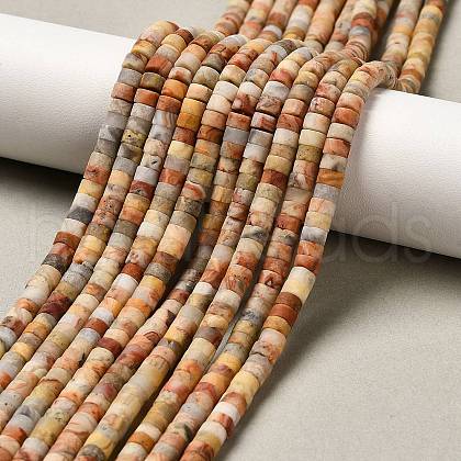 Natural Crazy Agate Beads Strands G-P575-B37-4x2mm-1