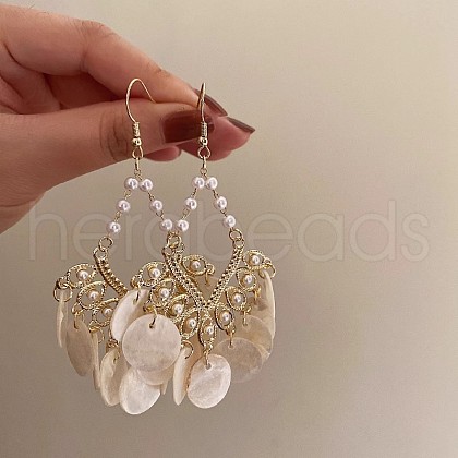 Rhombus Alloy Acrylic Dangle Earrings FS-WGCDEF0-01-1