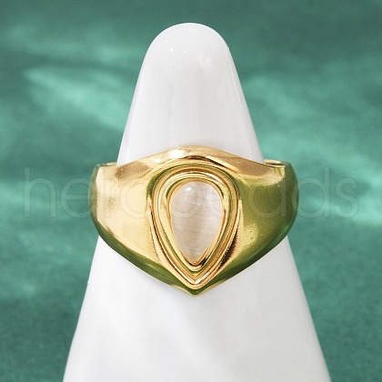 304 Stainless Steel Cuff Open Rings RJEW-S629-04G-1