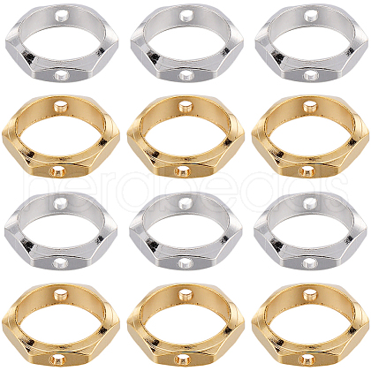 SUNNYCLUE 60Pcs 2 Colors Brass Bead Frames KK-SC0004-63-1