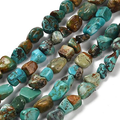 Natural HuBei Turquoise Beads Strands X-G-P497-01E-19-1