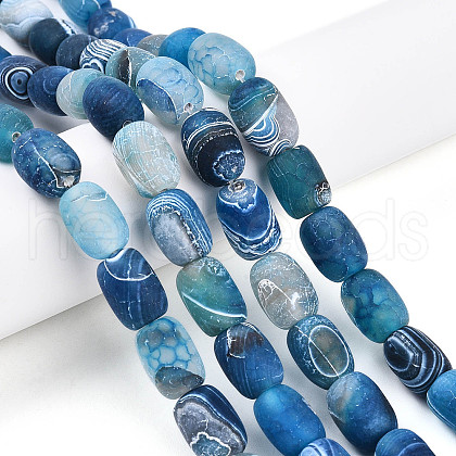 Natural Weathered Agate Beads Strands G-N344-42D-1