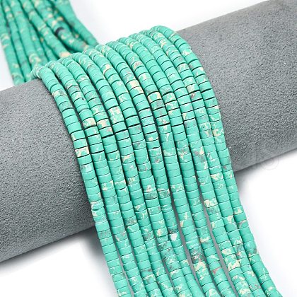 Dyed Synthetic Imperial Jasper Beads Strands G-P575-B09-4x2mm-02-1