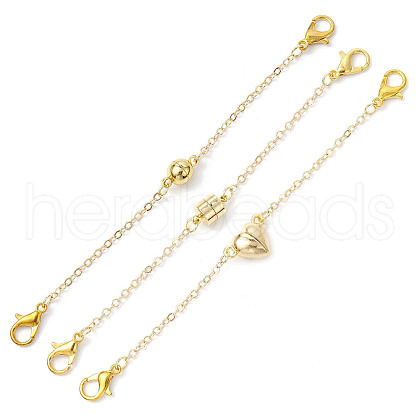 3Pcs 3 Styles Brass Magnetic Clasps AJEW-JB01295-1