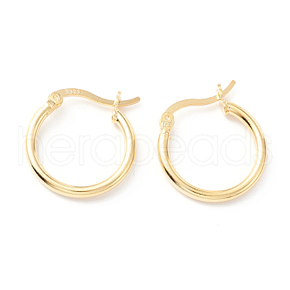 925 Sterling Silver Hoop Earrings STER-P047-13B-G-1