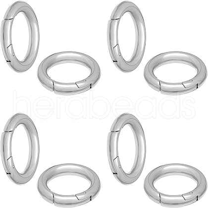 Unicraftale Ring Smooth 304 Stainless Steel Spring Gate Rings STAS-UN0007-25P-1
