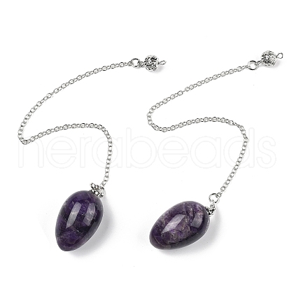 Natural Amethyst Dowsing Pendulums G-B139-04P-04-1