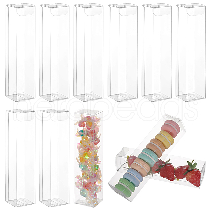 BENECREAT 16Pcs Rectangle Foldable Transparent PVC Boxes CON-BC0007-44B-1