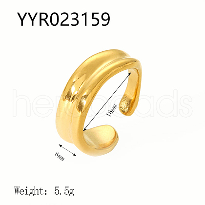 Minimalist Stainless Steel Cuff Rings RA9711-2-1