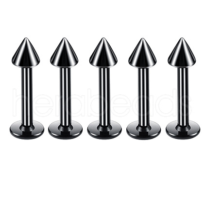 304 Stainless Steel Cone Internally Threaded Labrets for Women Men WG9B6EB-19-1
