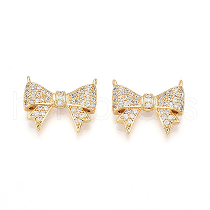 Brass Micro Pave Cubic Zirconia Pendants KK-N257-38G-1