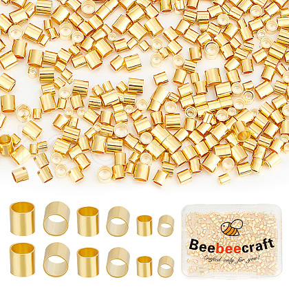 Beebeecraft 600Pcs 3 Styles Brass Spacer Beads KK-BBC0011-70G-1
